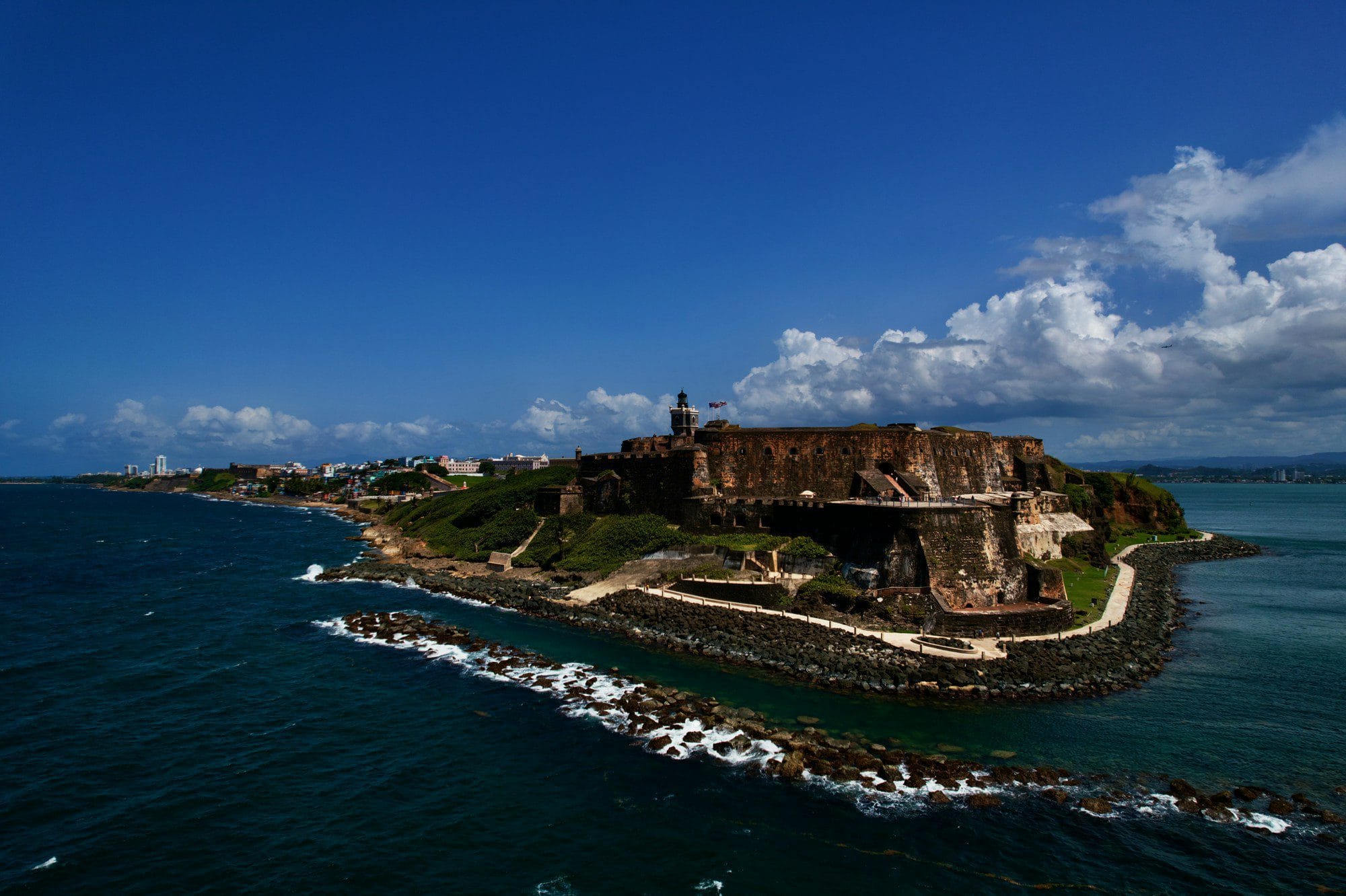 Castillo San Cristóbal historic Spanish colonial fortress on the Old San Juan coast